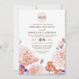 Ivoor Bloemen  Elegante Tuin Trouwen Kaart