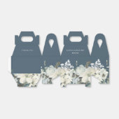 Ivoor Bloemen Groen Gepersonaliseerd Elegant Bruil Bedankdoosjes (Uitgevouwen)