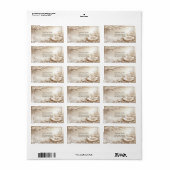 Ivoor Bloemen Retouradres Label (Full Sheet)