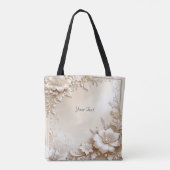 Ivoor Bloemen Tote Tas (Achterkant)