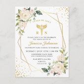 Ivoor Bloemen Verpleegkunde School Afstuderen Uitn Briefkaart (Voorkant)