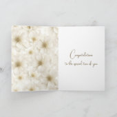 Ivoor Bloemen voor Bruiloft met Religieuze Tekst Kaart (Binnen)
