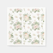 Ivoor Bloemenaquarel Servet (Voorkant)