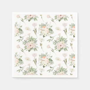 Ivoor Bloemenaquarel Servet