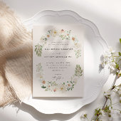 Ivoor bloementuin Elegante bruiloft uitnodiging