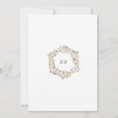 Ivoor bloementuin Elegante bruiloft uitnodiging (Achterkant)