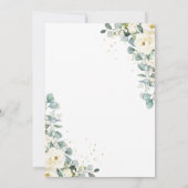 Ivoor Bloemige Eucalyptus Foto Save the Date Kaart (Achterkant)