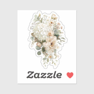 Ivoor Bloemstukken Sticker – Elegante Bloemen