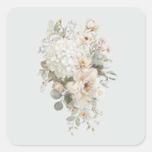 Ivoor Bloemstukken Sticker – Elegante Bloemen