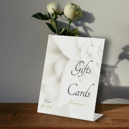 Ivoor Bloom Gold Script Vrijgezellenfeest Gifts Ka Reclamebord Met Voetstuk