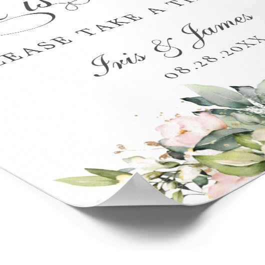 Ivoor Blozende Bloemige Liefde is Zoet Neem een Sn Poster (Hoek)