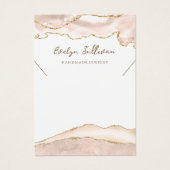 Ivoor blush agaat ketting display kaart (Voorkant)