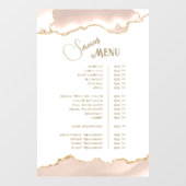 Ivoor Blush Agate Diensten Menu Raamsticker (Vel)