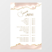 Ivoor Blush Agate Dienstenmenu Raamsticker (Vel)