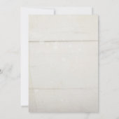 Ivoor Blush Bloemen Bruiloft Rozen Houten Plank Kaart (Achterkant)