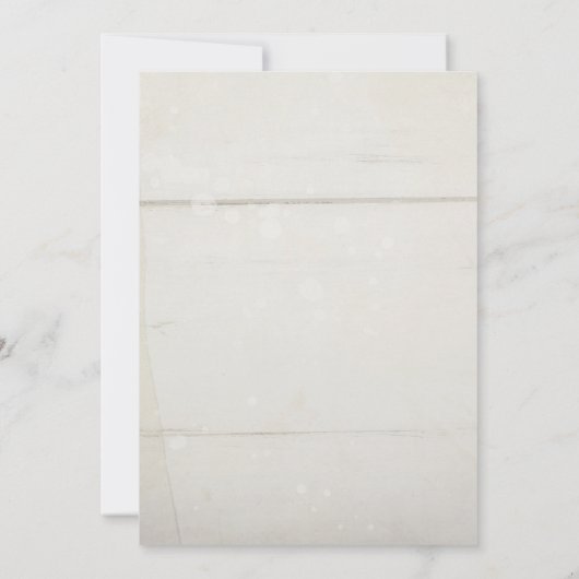 Ivoor Blush Bloemen Bruiloft Rozen Houten Plank Kaart (Achterkant)