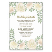 Ivoor Blush Champagne Bloemen Trouwtussenvoegsel K Kaart (Voorkant)