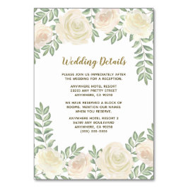 Ivoor Blush Champagne Bloemen Trouwtussenvoegsel K Kaart