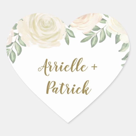 Ivoor Blush Champagne Bruiloft Favor Stickers (Voorkant)