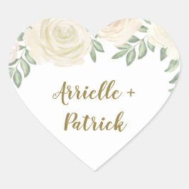 Ivoor Blush Champagne Bruiloft Favor Stickers