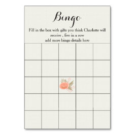 Ivoor Blush Gold Floral vrijgezellenfeest Bingo ka Kaart