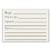 Ivoor Blush Gold Floral vrijgezellenfeest Recept K Kaart (Achterkant)