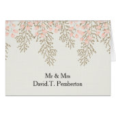 ivoor blush gold Guest Weddenschap Place Kaarten (Voorkant Horizontaal)