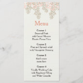 ivoor blush goudblozen bruiloft menu (Voorkant)