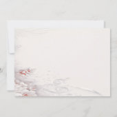 Ivoor Blush Pink Floral Sla de datum op Save The Date (Achterkant)