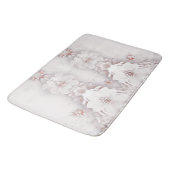 Ivoor Blush Roze Bloemen Badmat (Gekanteld)