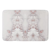 Ivoor Blush Roze Bloemen Badmat (Voorkant)