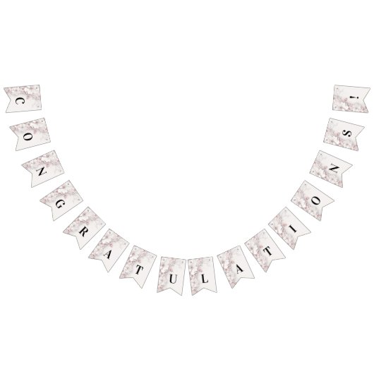 Ivoor Blush Roze Bloemen Bunting Vlag Vlaggetjes (Alle)