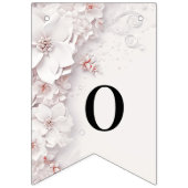 Ivoor Blush Roze Bloemen Bunting Vlag Vlaggetjes (Tweede vlag)