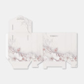 Ivoor Blush Roze Bloemen Favor Box Bedankdoosjes (Uitgevouwen)