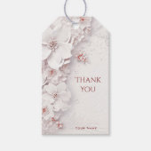 Ivoor Blush Roze Bloemen Gift Label Cadeaulabel (Voorkant)