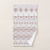 Ivoor Blush Roze Bloemen Handdoek Set (Handdoek)