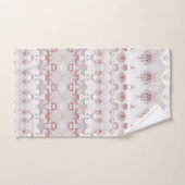 Ivoor Blush Roze Bloemen Handdoek Set (Handdoek)