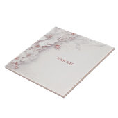 Ivoor Blush Roze Bloemen Keramische Tegel Tegeltje (Zijkant)