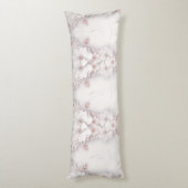 Ivoor Blush Roze Bloemen Lichaam Kussen (Achterkant (Verticaal))