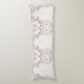 Ivoor Blush Roze Bloemen Lichaam Kussen (Voorkant Verticaal)