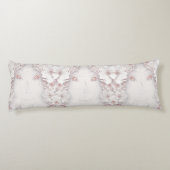 Ivoor Blush Roze Bloemen Lichaam Kussen (Achterkant)