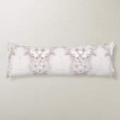 Ivoor Blush Roze Bloemen Lichaam Kussen (Voorkant)