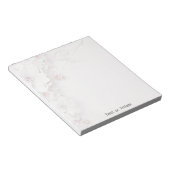 Ivoor Blush Roze Bloemen Notitieblok (Schuin)