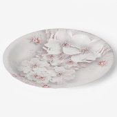Ivoor Blush Roze Bloemen Papier Bord (Gekanteld)