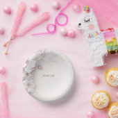 Ivoor Blush Roze Bloemen Papieren kom (Feest)