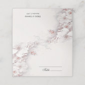 Ivoor Blush Roze Bloemen Plaats Kaart Plaatskaartje (Buitenkant ongevouwen)