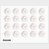 Ivoor Blush Roze Bloemen Sticker (Vel)