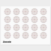 Ivoor Blush Roze Bloemen Sticker (Vel)