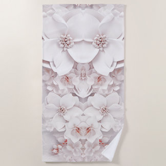 Ivoor Blush Roze Bloemen Strandlaken