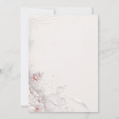 Ivoor Blush Roze Bloemen Verloving Kaart (Achterkant)